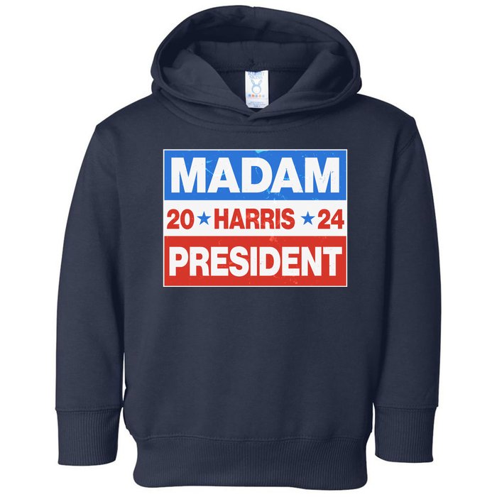 Madam President Harris Vote Kamala Harris 2024 Election Toddler Hoodie