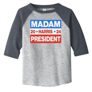 Madam President Harris Vote Kamala Harris 2024 Election Toddler Fine Jersey T-Shirt