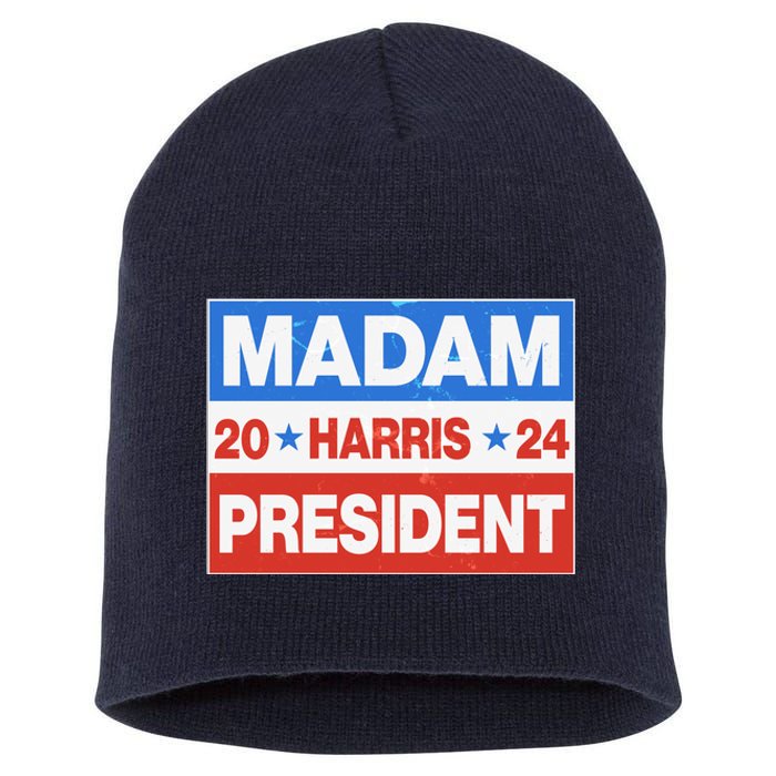 Madam President Harris Vote Kamala Harris 2024 Election Short Acrylic Beanie