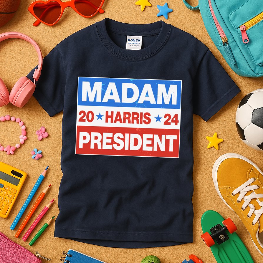 Madam President Harris Vote Kamala Harris 2024 Election Kids T-Shirt