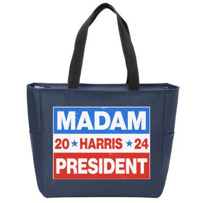 Madam President Harris Vote Kamala Harris 2024 Election Zip Tote Bag