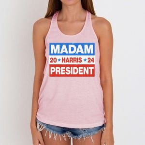 Madam President Harris Vote Kamala Harris 2024 Election Women's Knotted Racerback Tank