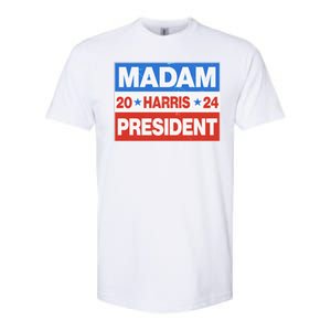 Madam President Harris Vote Kamala Harris 2024 Election Softstyle CVC T-Shirt