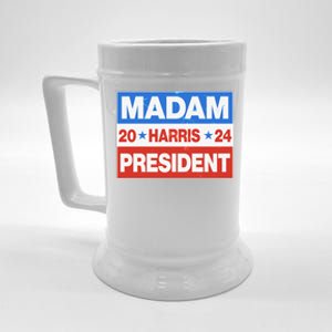 Madam President Harris Vote Kamala Harris 2024 Election Beer Stein