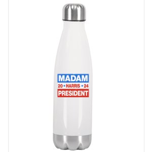 Madam President Harris Vote Kamala Harris 2024 Election Stainless Steel Insulated Water Bottle