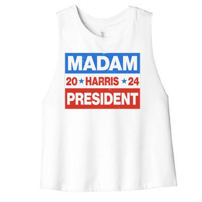 Madam President Harris Vote Kamala Harris 2024 Election Women's Racerback Cropped Tank