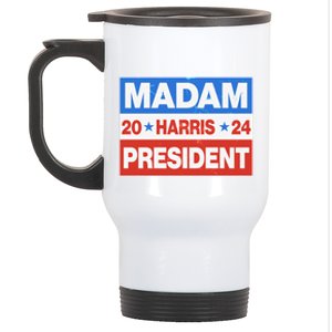 Madam President Harris Vote Kamala Harris 2024 Election Stainless Steel Travel Mug