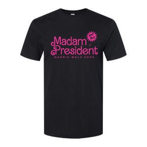 Madam President Harris Walz 2024 And Tim Walz Softstyle CVC T-Shirt