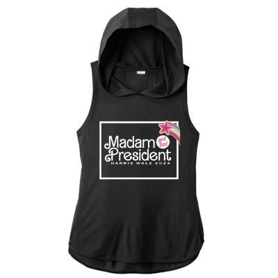 Madam President Harris Walz 2024 And Tim Ladies PosiCharge Tri-Blend Wicking Draft Hoodie Tank