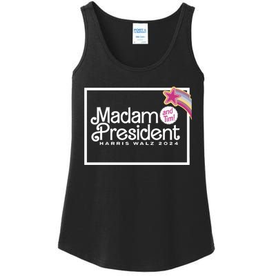 Madam President Harris Walz 2024 And Tim Ladies Essential Tank