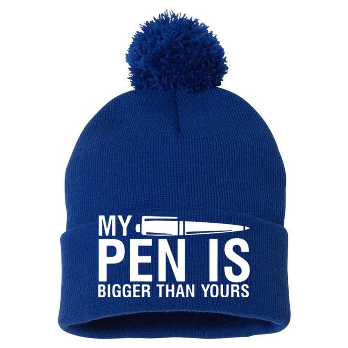 My Pen Is Bigger Than Yours Pom Pom 12in Knit Beanie