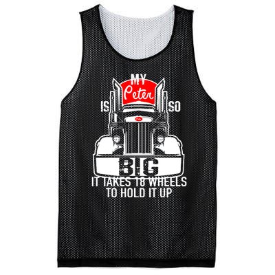 My Peter Is So Big Truck Driver Mesh Reversible Basketball Jersey Tank