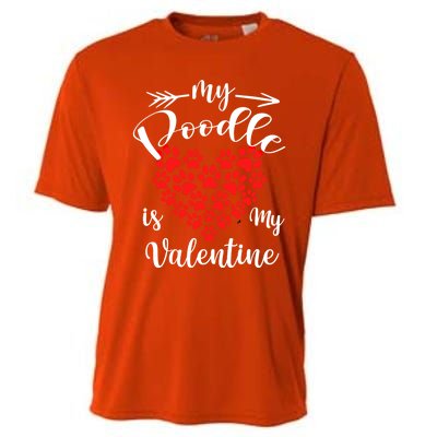 My Poodle Is My Valentine Poodle Owner Gift Cooling Performance Crew T-Shirt