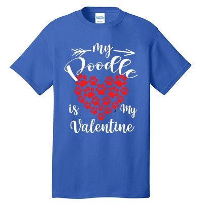 My Poodle Is My Valentine Poodle Owner Gift Tall T-Shirt