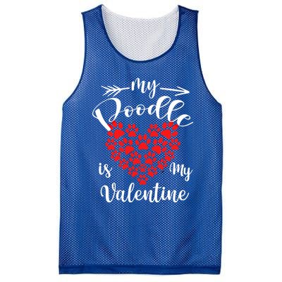 My Poodle Is My Valentine Poodle Owner Gift Mesh Reversible Basketball Jersey Tank