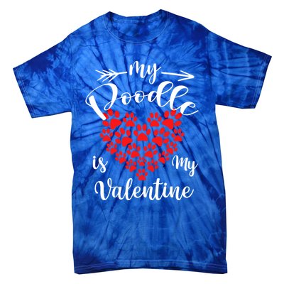 My Poodle Is My Valentine Poodle Owner Gift Tie-Dye T-Shirt