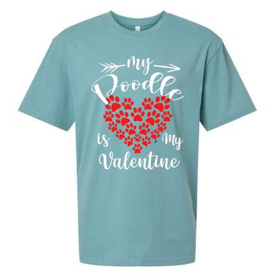 My Poodle Is My Valentine Poodle Owner Gift Sueded Cloud Jersey T-Shirt