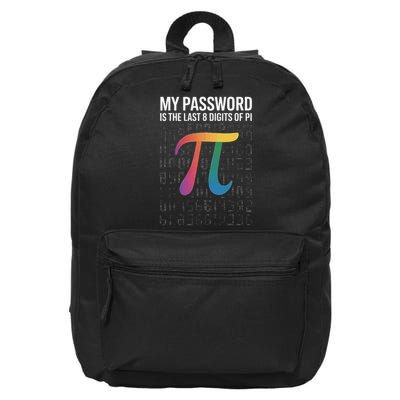 My Password Is The Last 8 Digits Of Pi 16 in Basic Backpack