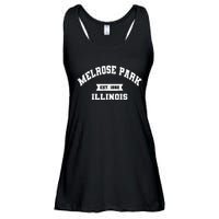 Melrose Park Illinois Il Vintage Athletic Sports Established Ladies Essential Flowy Tank