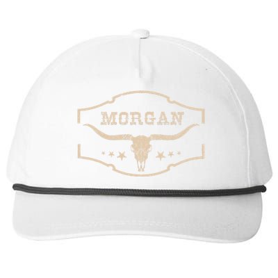 Morgan Personalized I Love Morgan Snapback Five-Panel Rope Hat