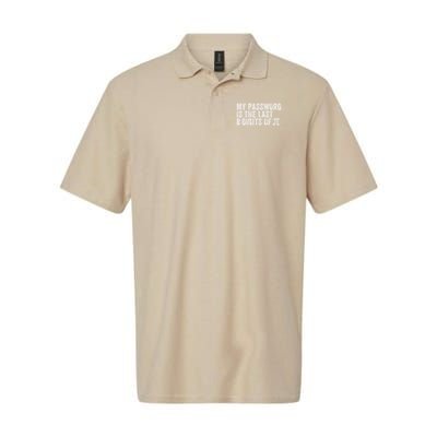 My Password Is The Last 8 Digits of Pi Funny Math Geek Softstyle Adult Sport Polo