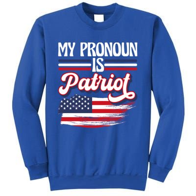 My Pronoun Is Patriot American Flag Patriotic Republican Meaningful Gift Sweatshirt