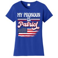 My Pronoun Is Patriot American Flag Patriotic Republican Meaningful Gift Women's T-Shirt