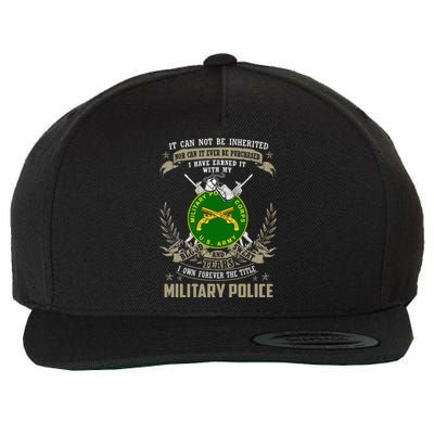 Military Police  It Can Not Be Inherited Or Purchase Wool Snapback Cap