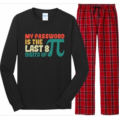 My Password Is The Last 8 Digits Of Pi Day Art Symbol Lover Gift Long Sleeve Pajama Set