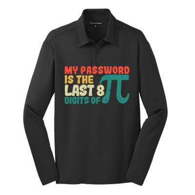 My Password Is The Last 8 Digits Of Pi Day Art Symbol Lover Gift Silk Touch Performance Long Sleeve Polo