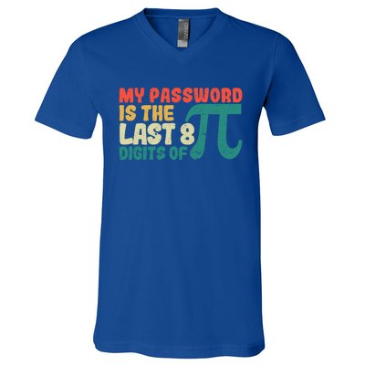 My Password Is The Last 8 Digits Of Pi Day Art Symbol Lover Gift V-Neck T-Shirt