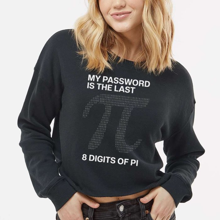 My Password Is The Last 8 Digits Of Pi Cropped Pullover Crew