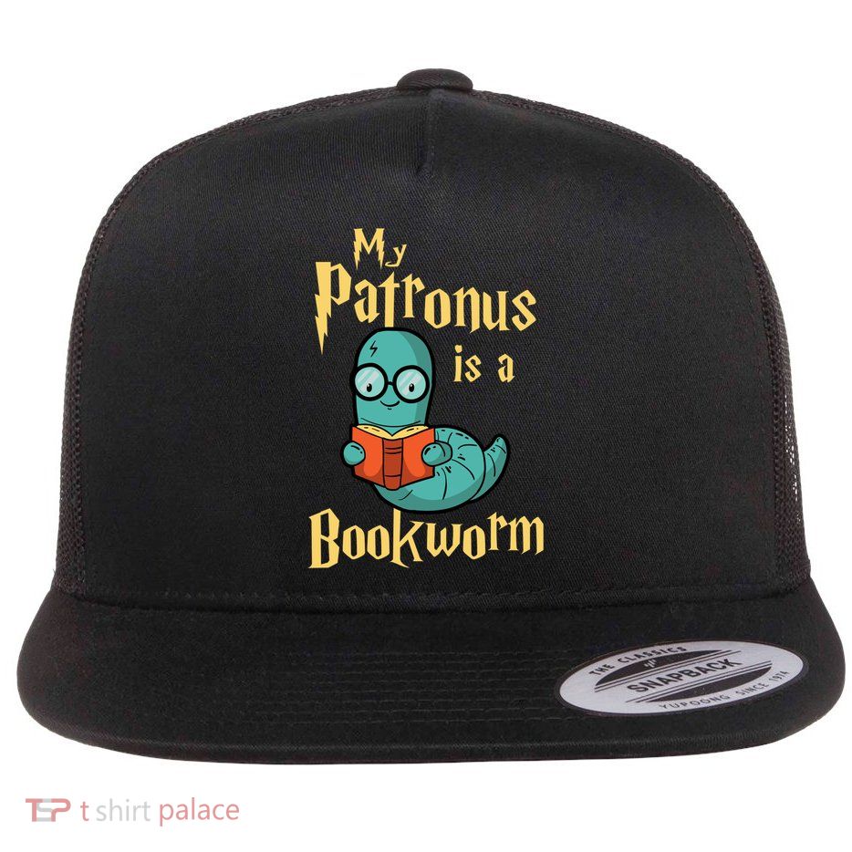 My Patronus Is A Bookworm Gift Funny Book Lover Gift And Reading Great Gift Flatbill Hat