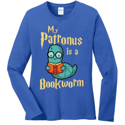 My Patronus Is A Bookworm Gift Funny Book Lover Gift And Reading Great Gift Ladies Long Sleeve Shirt