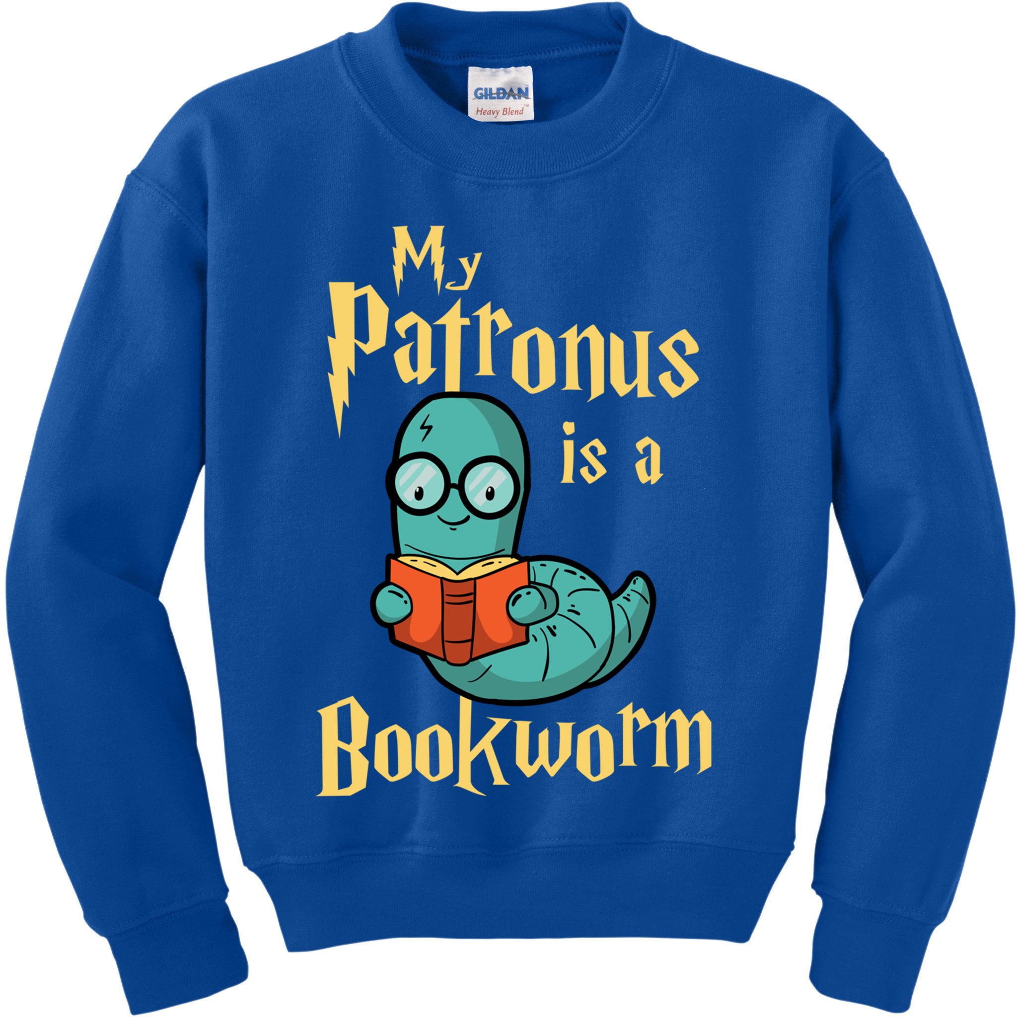 My Patronus Is A Bookworm Gift Funny Book Lover Gift And Reading Great Gift Kids Sweatshirt