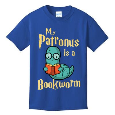 My Patronus Is A Bookworm Gift Funny Book Lover Gift And Reading Great Gift Kids T-Shirt