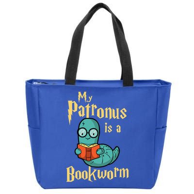 My Patronus Is A Bookworm Gift Funny Book Lover Gift And Reading Great Gift Zip Tote Bag