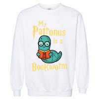 My Patronus Is A Bookworm Gift Funny Book Lover Gift And Reading Great Gift Garment-Dyed Sweatshirt