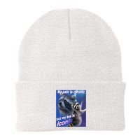 My Pain Is Chronic But My Ass Is Iconic Funny Raccoon Meme Beanie