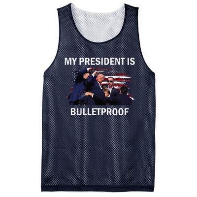 My President Is Bulletproof Mesh Reversible Basketball Jersey Tank