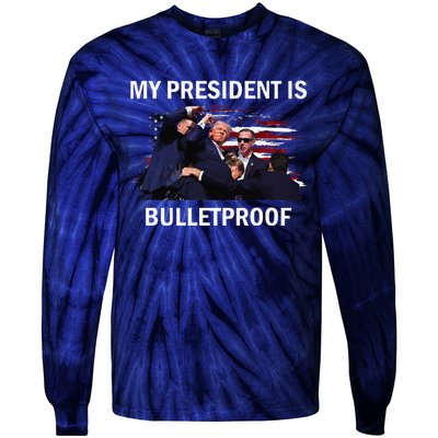 My President Is Bulletproof Tie-Dye Long Sleeve Shirt