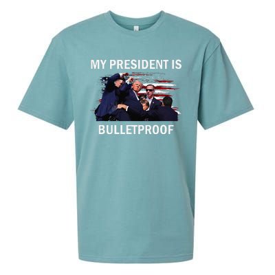 My President Is Bulletproof Sueded Cloud Jersey T-Shirt