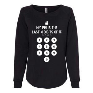 My Pin Is The Last 4 Digits Of Pi Number Symbol Pi Day Math Womens California Wash Sweatshirt