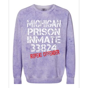 Michigan Prisoner Inmate Costume Colorblast Crewneck Sweatshirt