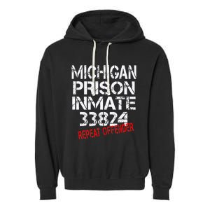 Michigan Prisoner Inmate Costume Garment-Dyed Fleece Hoodie