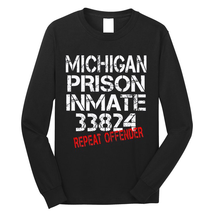 Michigan Prisoner Inmate Costume Long Sleeve Shirt