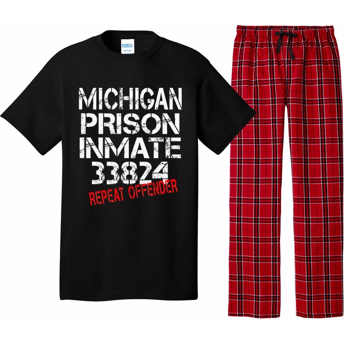 Michigan Prisoner Inmate Costume Pajama Set