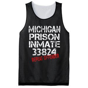 Michigan Prisoner Inmate Costume Mesh Reversible Basketball Jersey Tank