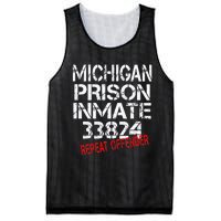 Michigan Prisoner Inmate Costume Mesh Reversible Basketball Jersey Tank