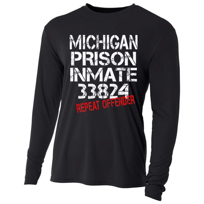 Michigan Prisoner Inmate Costume Cooling Performance Long Sleeve Crew